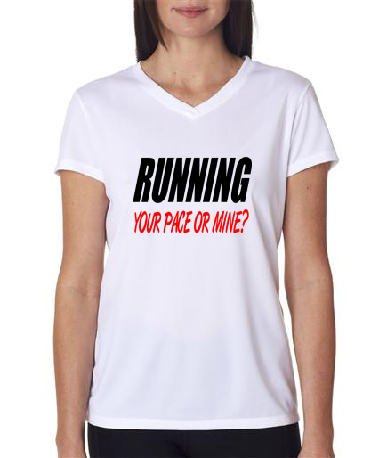 Running - Your Pace Or Mine - NB Ladies White Short Sleeve Shirt